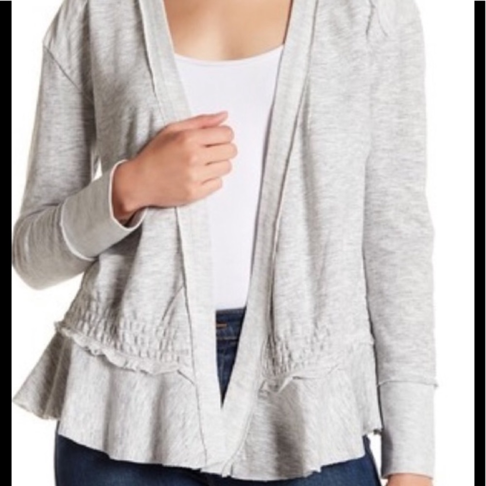 Susina Gray Long Sleeve Cardigan